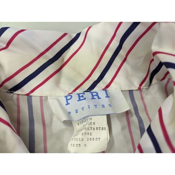 VINTAGE WOMEN'S PINK STRIPED DRESS - PERI PETITES - SIZE 8P - Picture 10 of 10